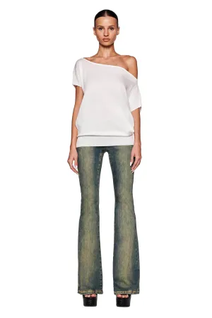 GISELLE SHORT SLEEVE TOP - WHITE