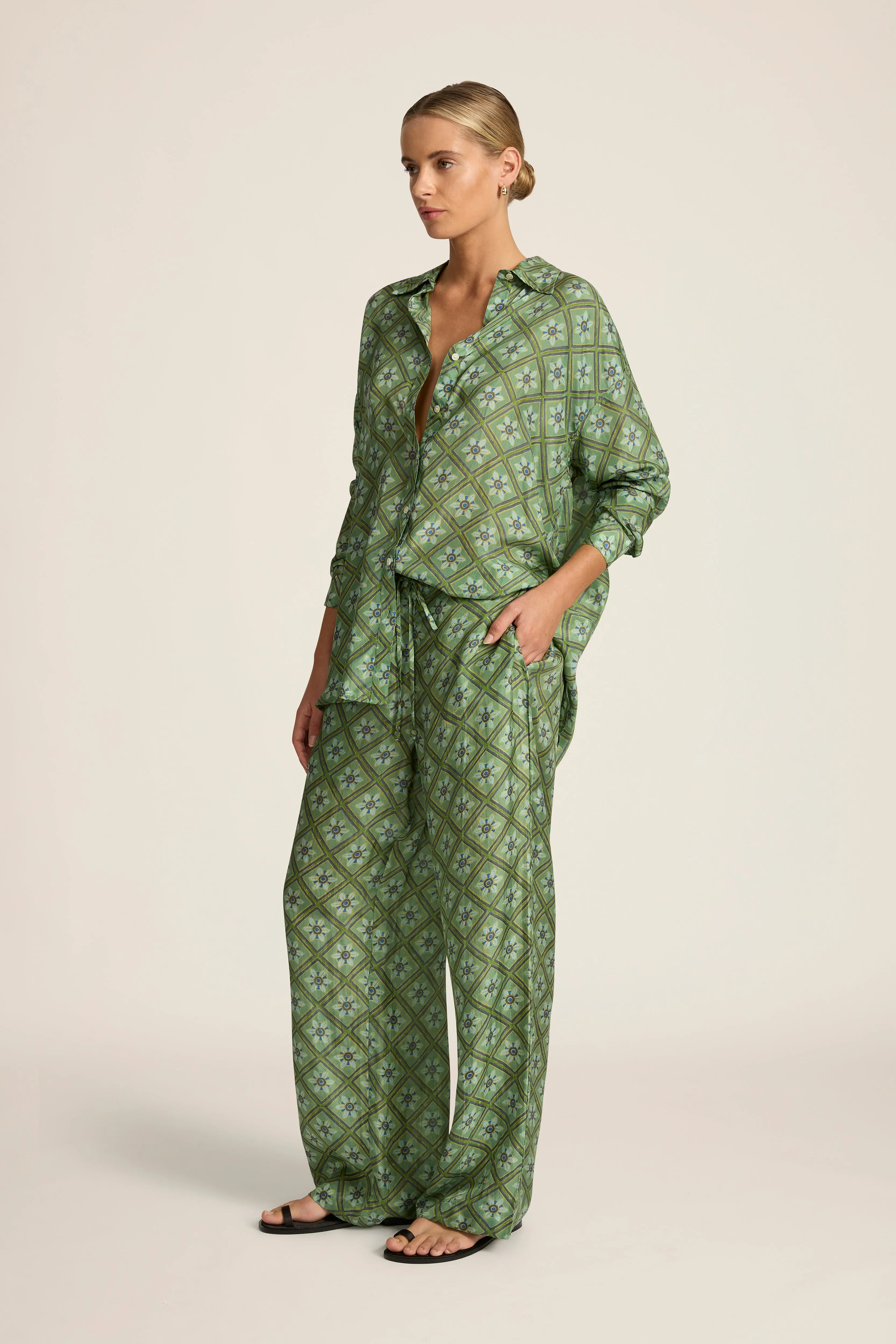 Hannah Artwear, Stevie Shirt | Talavera Emerald