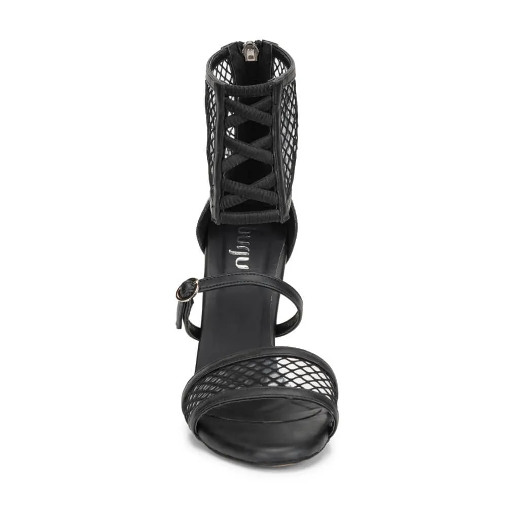 Hannah - Black Vegan Leather - Street Sole
