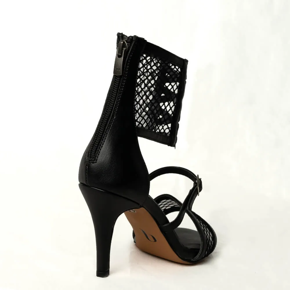 Hannah - Black Vegan Leather - Street Sole