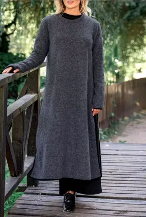 Hannah/ Elegant Pleated Maxi Dress