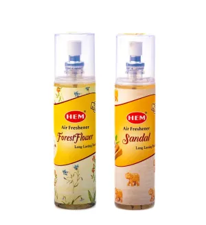 HEM Forest Flower   Sandal Air Freshener Pack of 2 (200 ml Each)