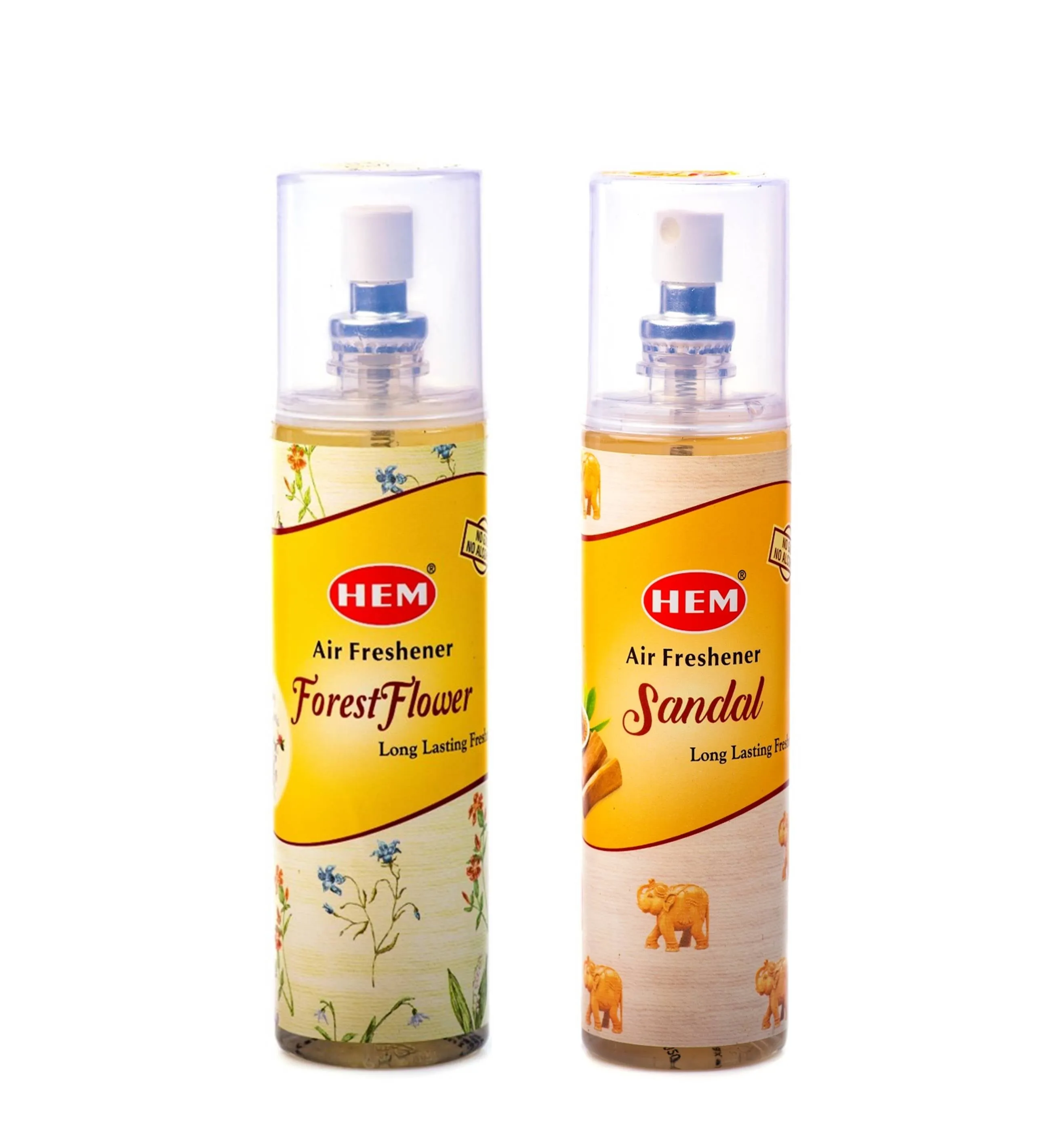 HEM Forest Flower   Sandal Air Freshener Pack of 2 (200 ml Each)