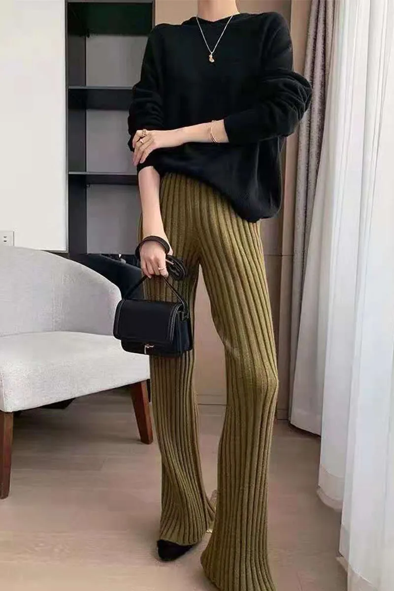HPR1155 Luxe Ribbed Knit Pants