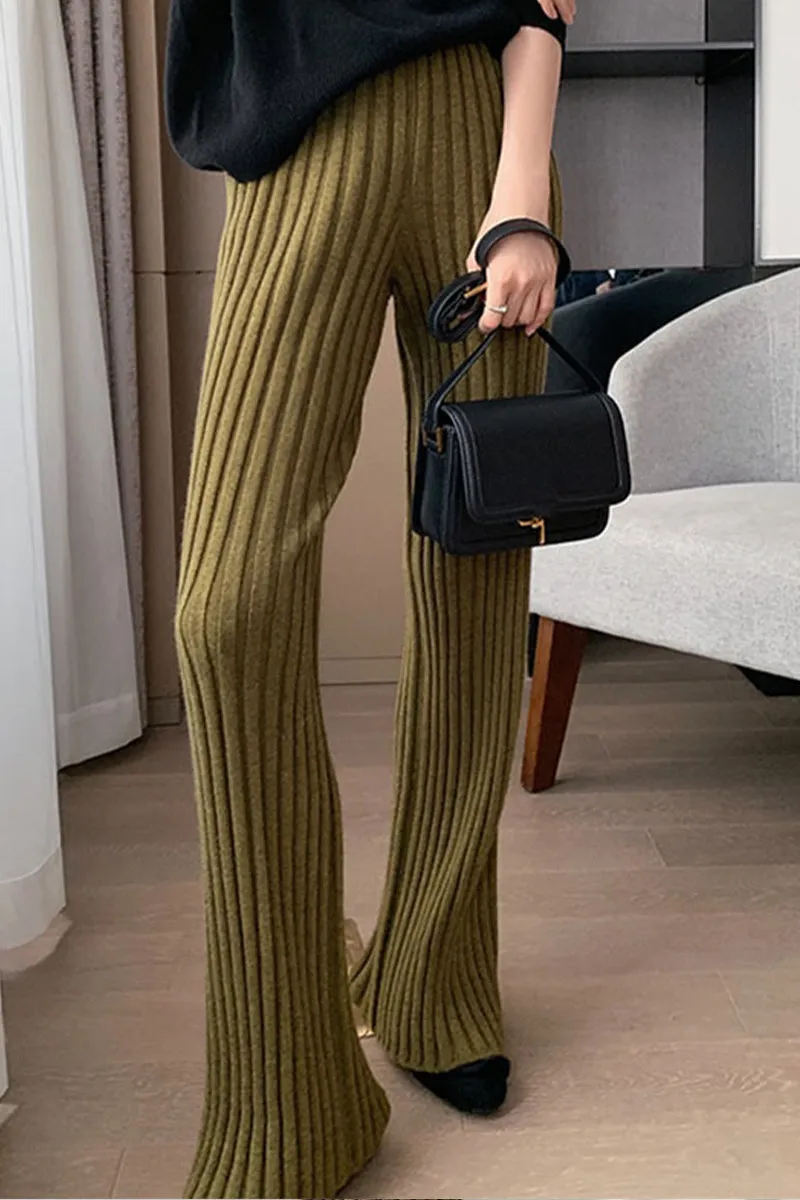 HPR1155 Luxe Ribbed Knit Pants