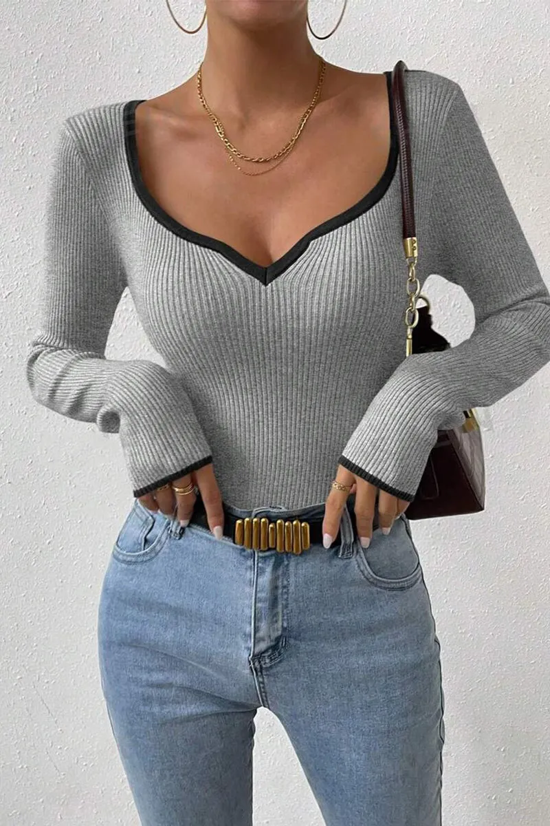 HWR1181 Trim Ribbed Top