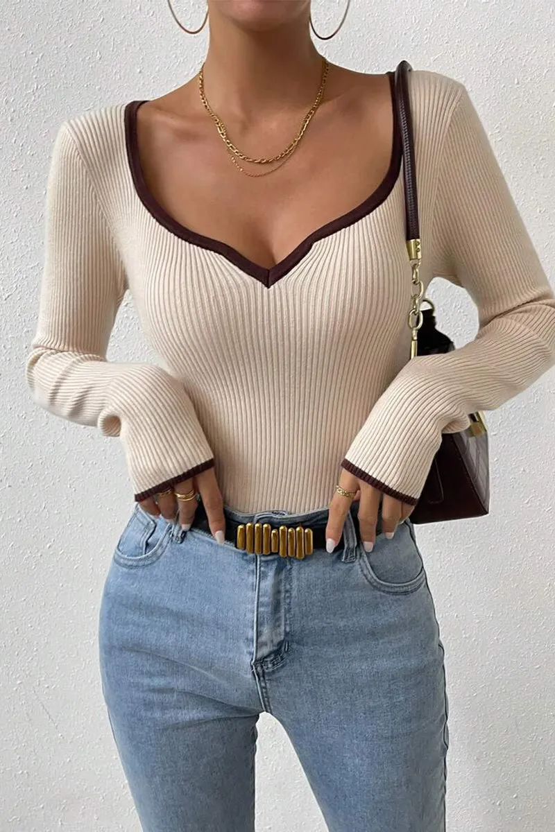 HWR1181 Trim Ribbed Top