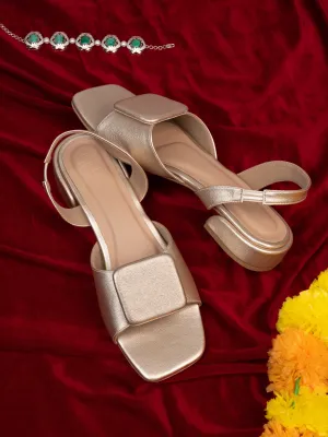 Hydes N Hues block Heel Sandal with Comfort Back strap