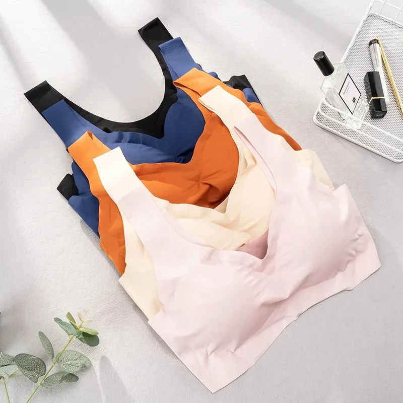 Ice Silk Seamless Push-Up Bralette: Elevate Your Comfort with Sleek Style