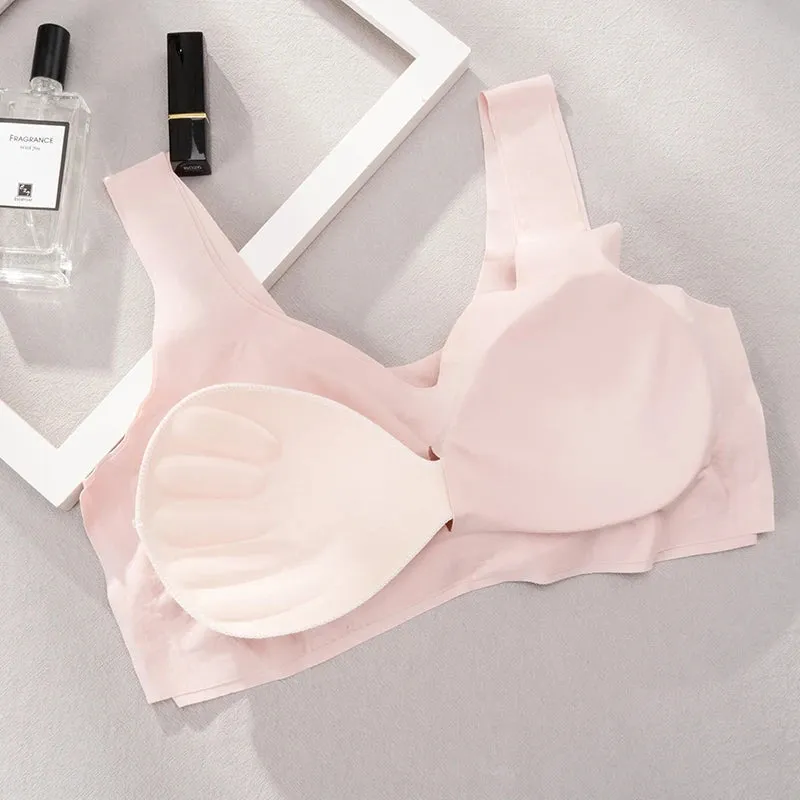 Ice Silk Seamless Push-Up Bralette: Elevate Your Comfort with Sleek Style