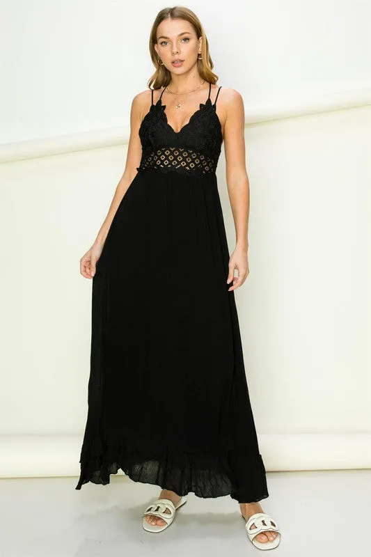 In Love Bustier Lace Maxi Dress – Romance in Every Detail