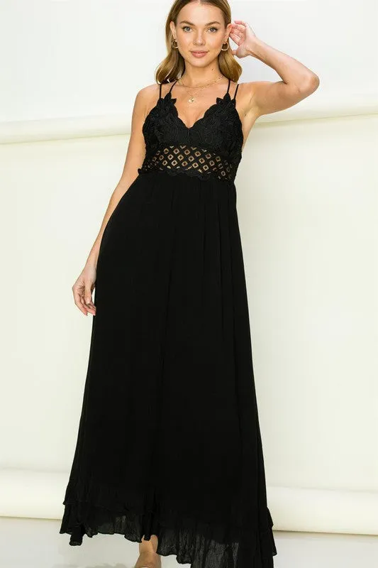 In Love Bustier Lace Maxi Dress – Romance in Every Detail