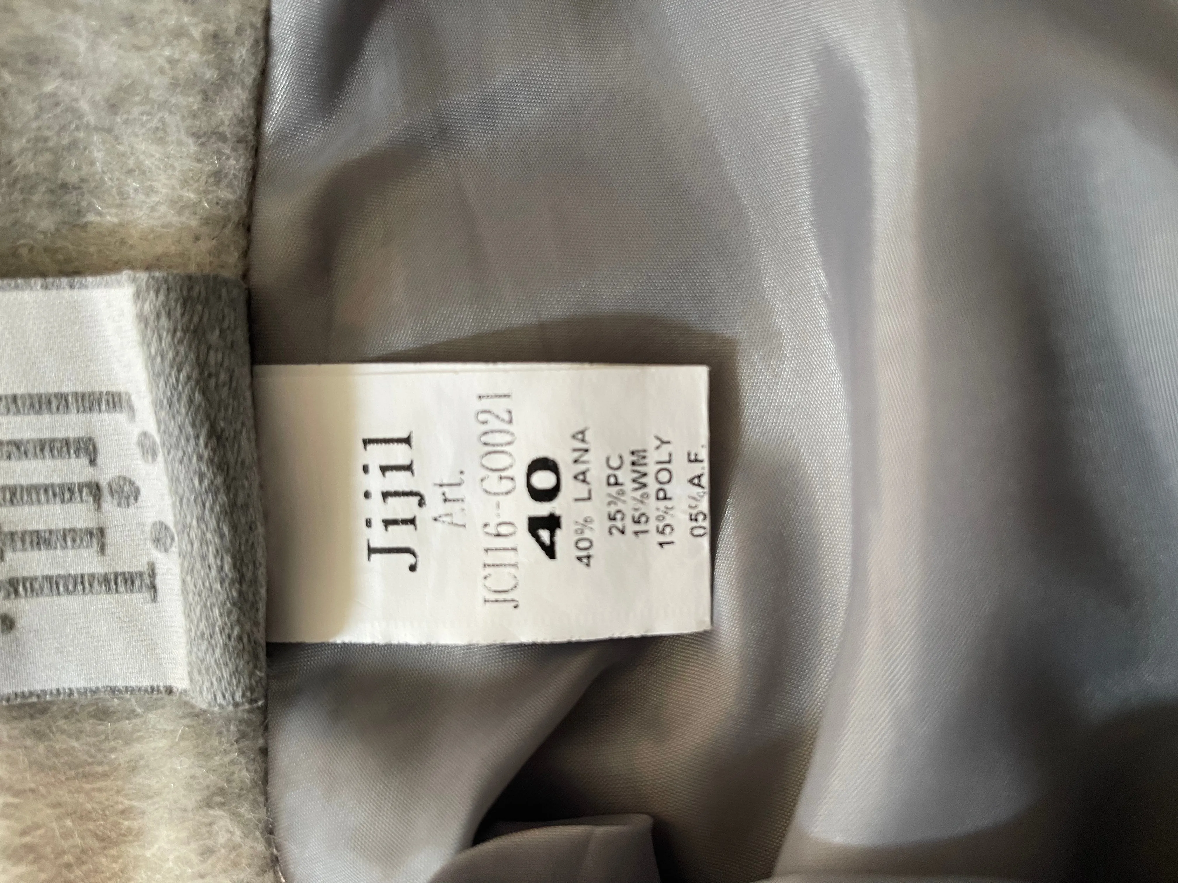 Jijil Gray Plaid Wool A-Line Skirt