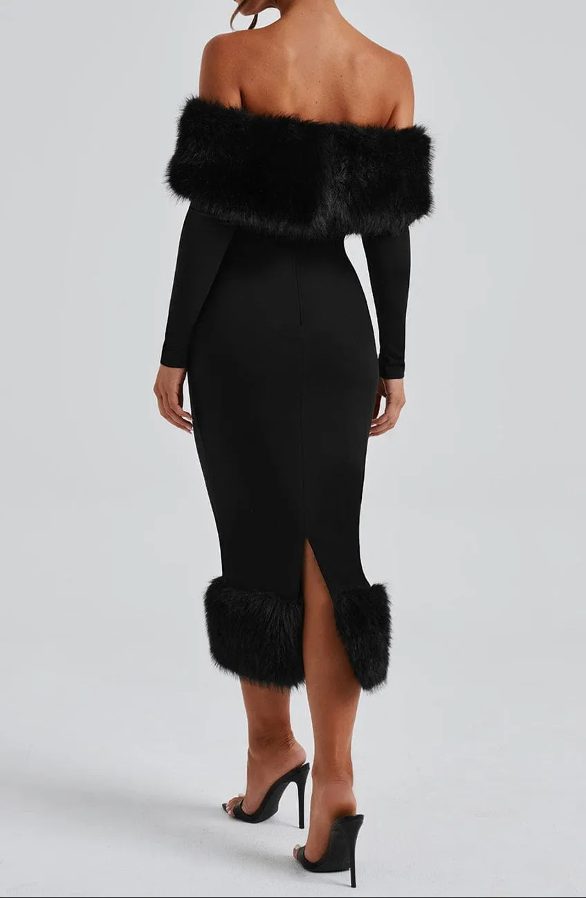 Julia midi dress-black