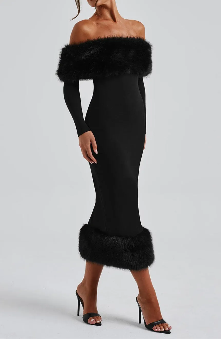 Julia midi dress-black