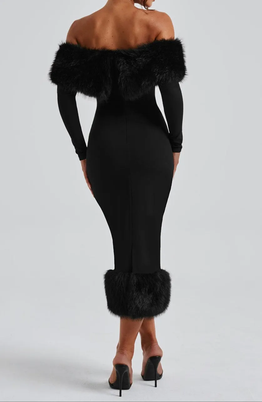 Julia midi dress-black