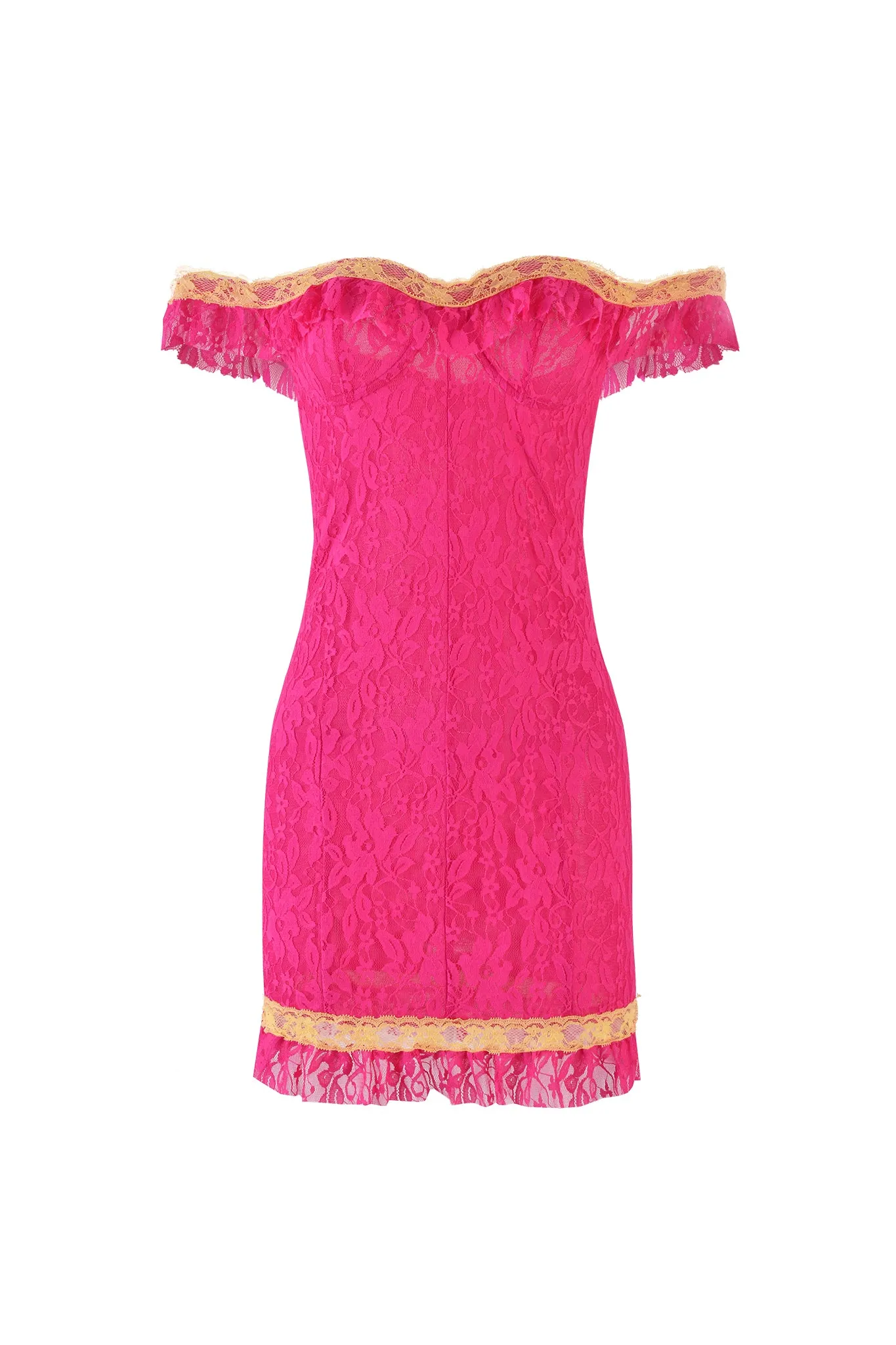 KANDYCE DRESS - PINK/YELLOW