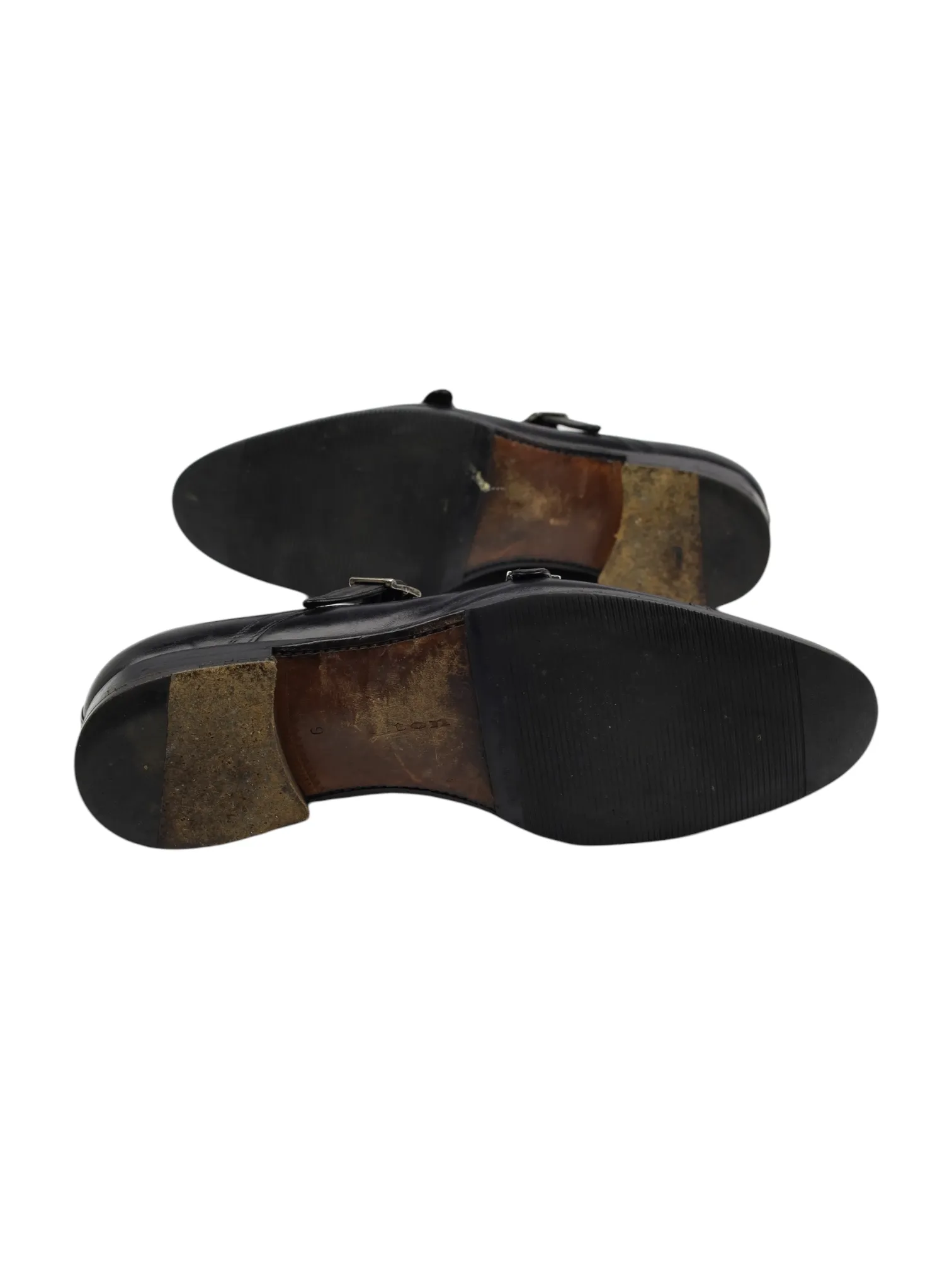 Kiton Black Double-Monk Shoes