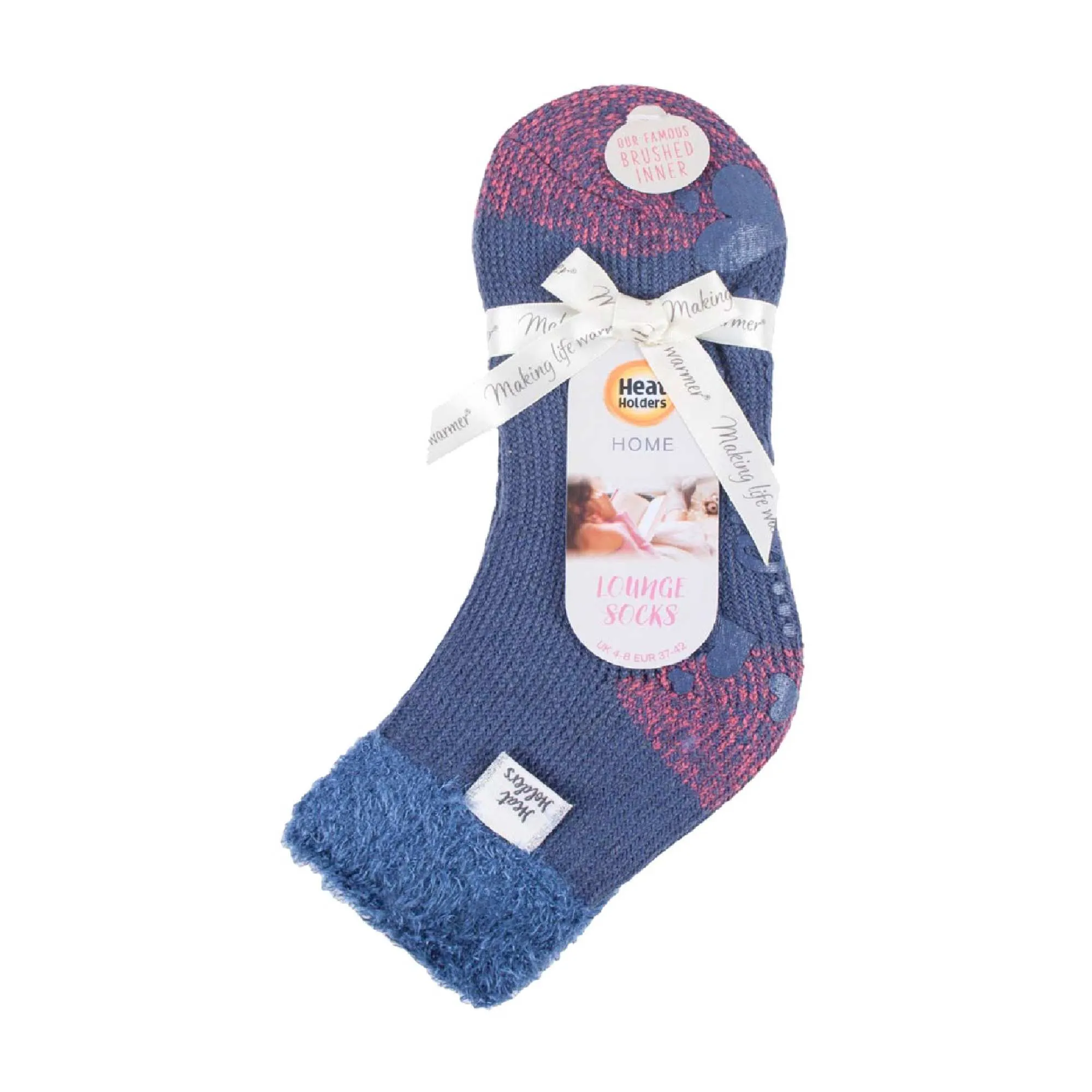 Ladies Cuddly Fluffy Sliper Bed Socks with Feather Top