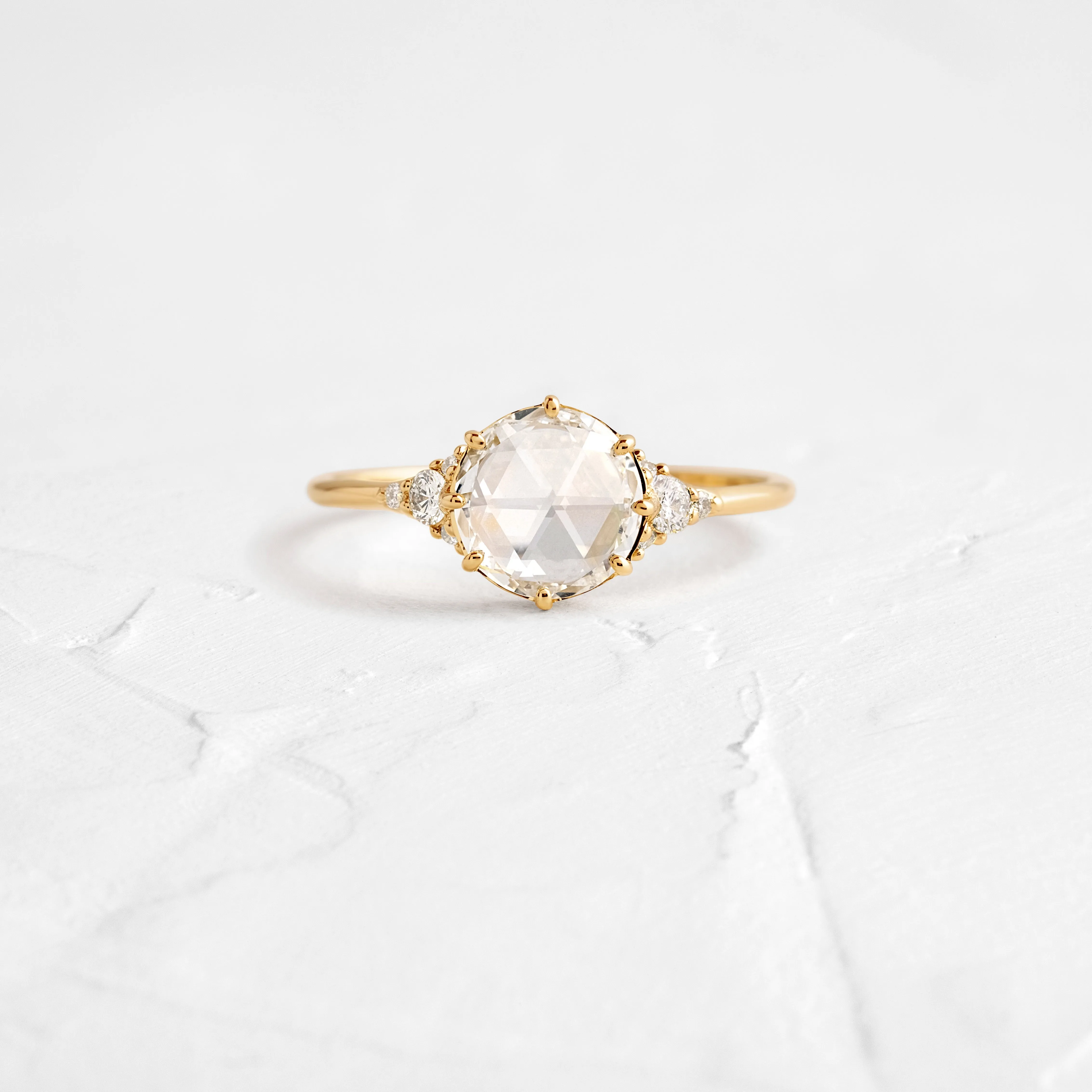 Lady's Slipper Ring, 0.53ct. Natural Rose Cut