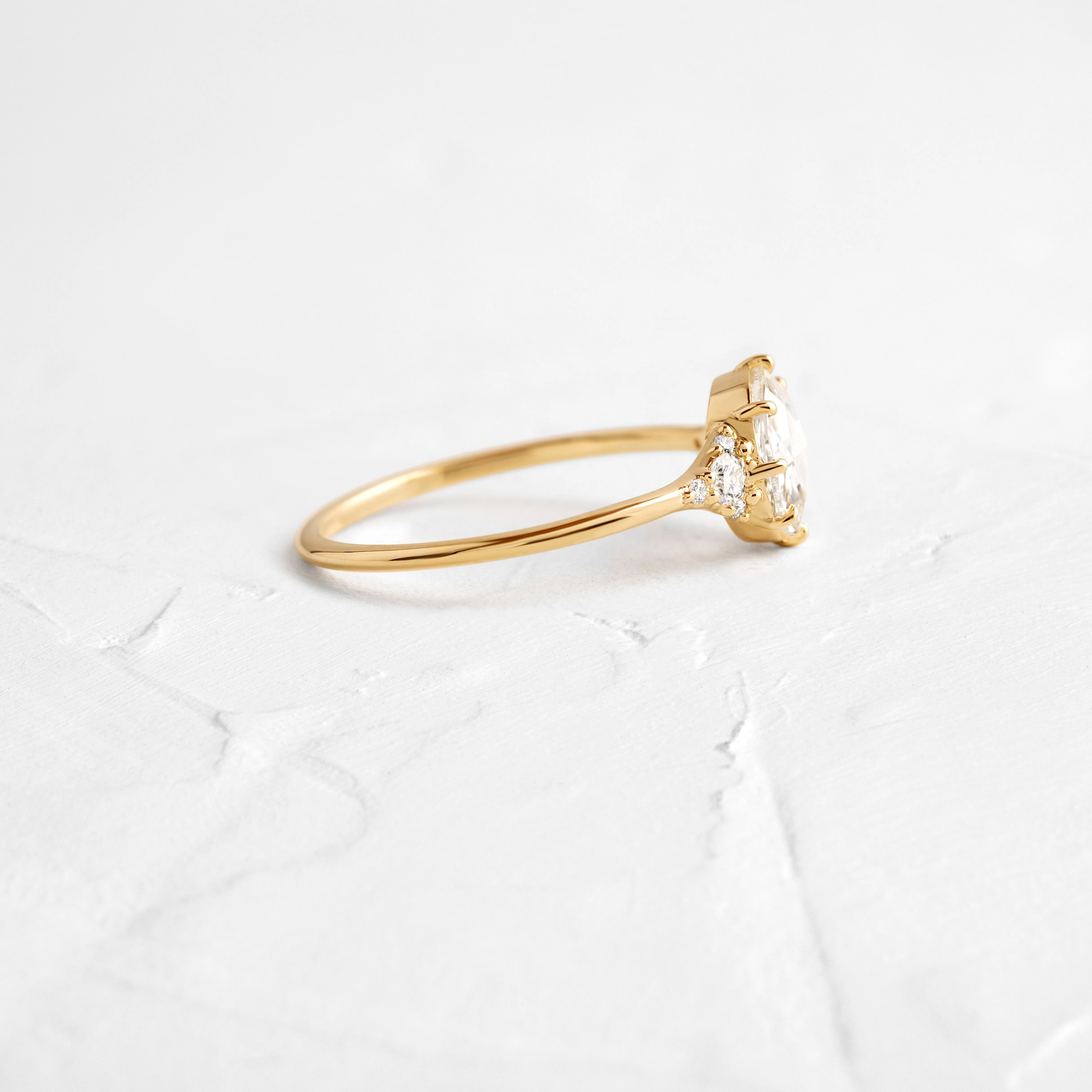 Lady's Slipper Ring, 0.53ct. Natural Rose Cut
