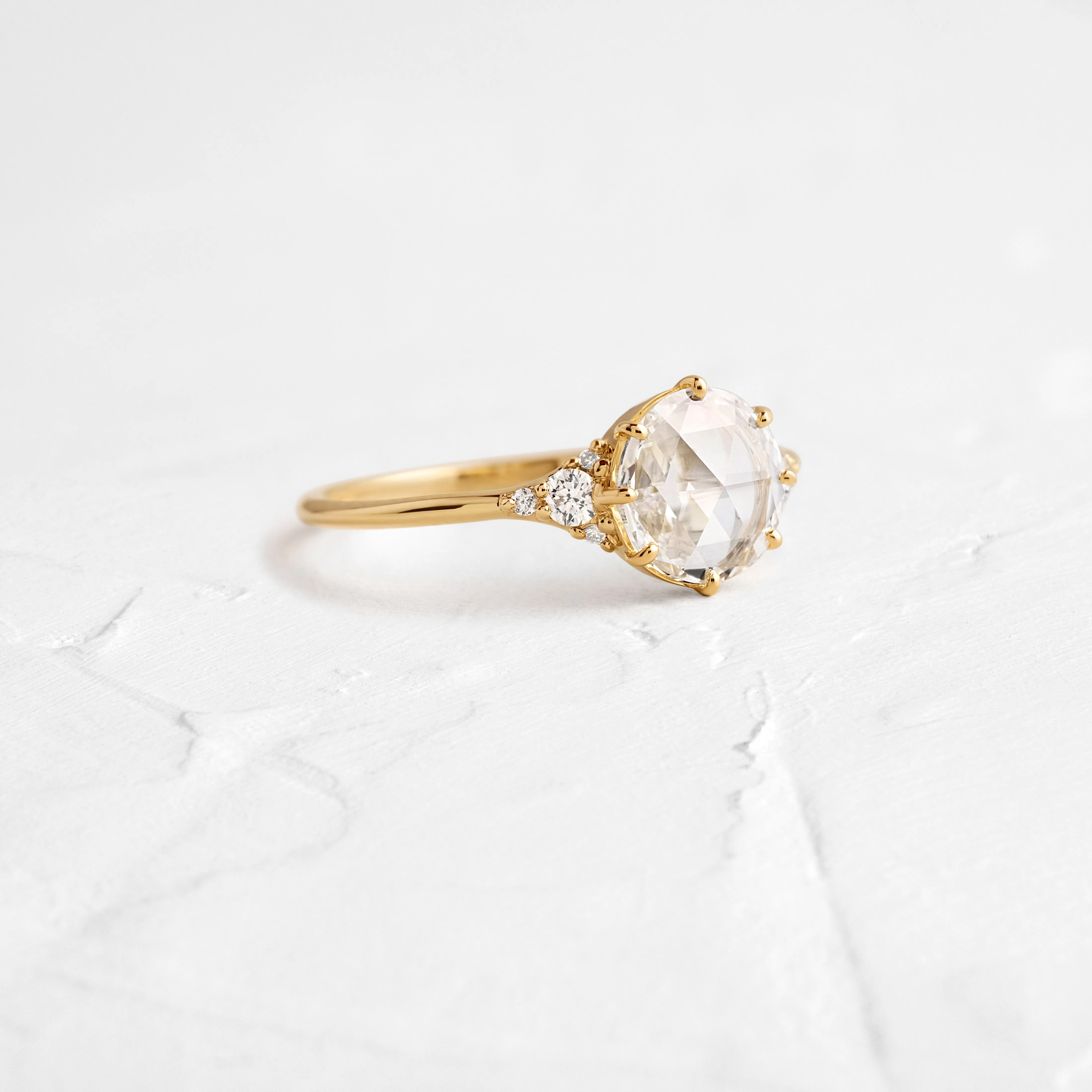 Lady's Slipper Ring, 0.53ct. Natural Rose Cut