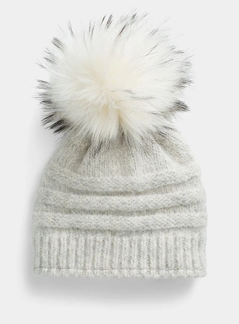 Lama Alpaca Faux Fur Beanie