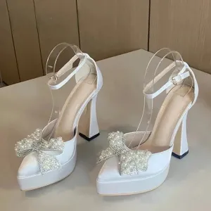 Layla Bow Platform Heels
