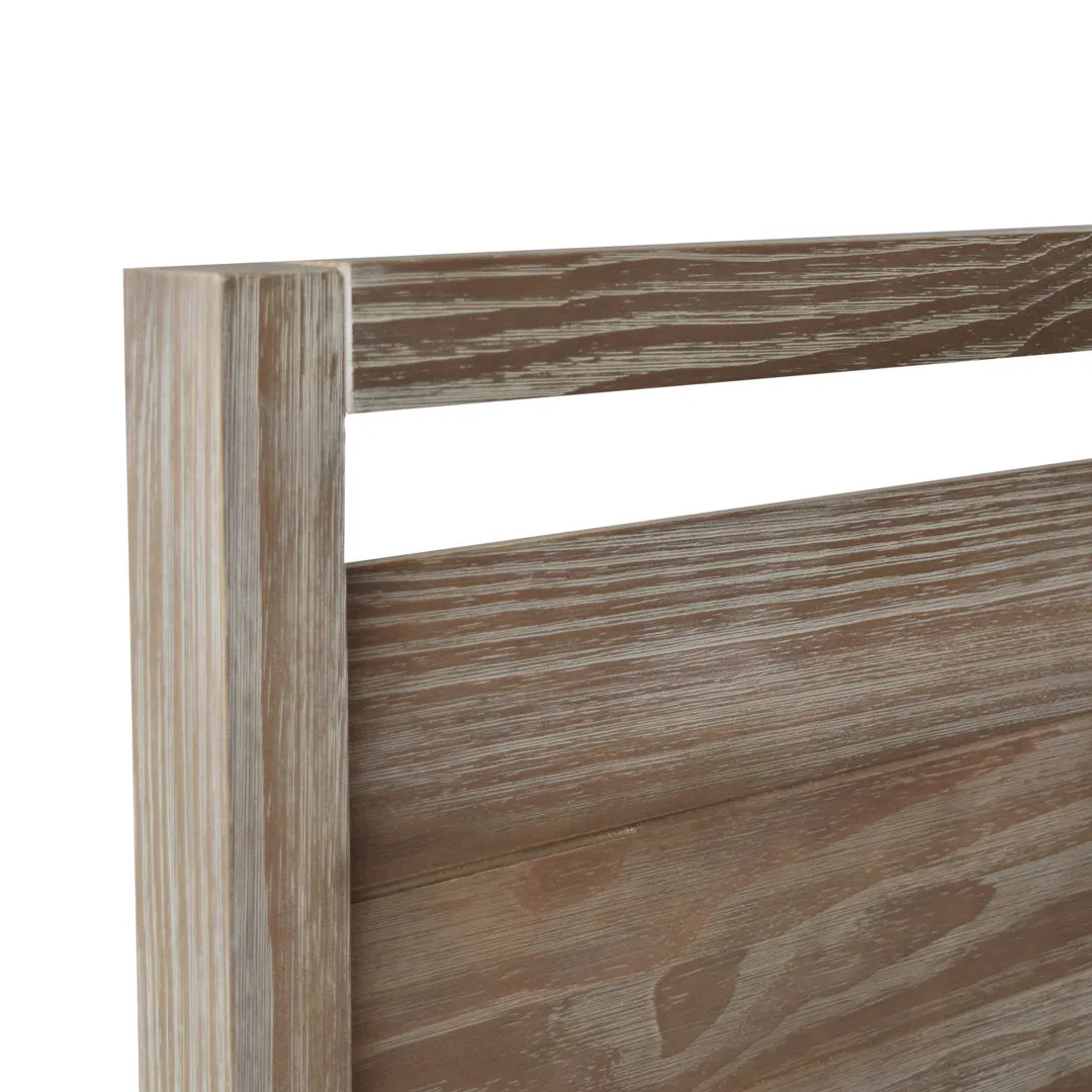 Loft Solid Wood Platform Bed Grain Wood Furniture Color: Weathered Pine Size: Queen