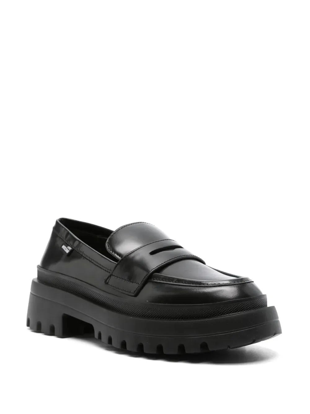Love Moschino penny slot leather loafers