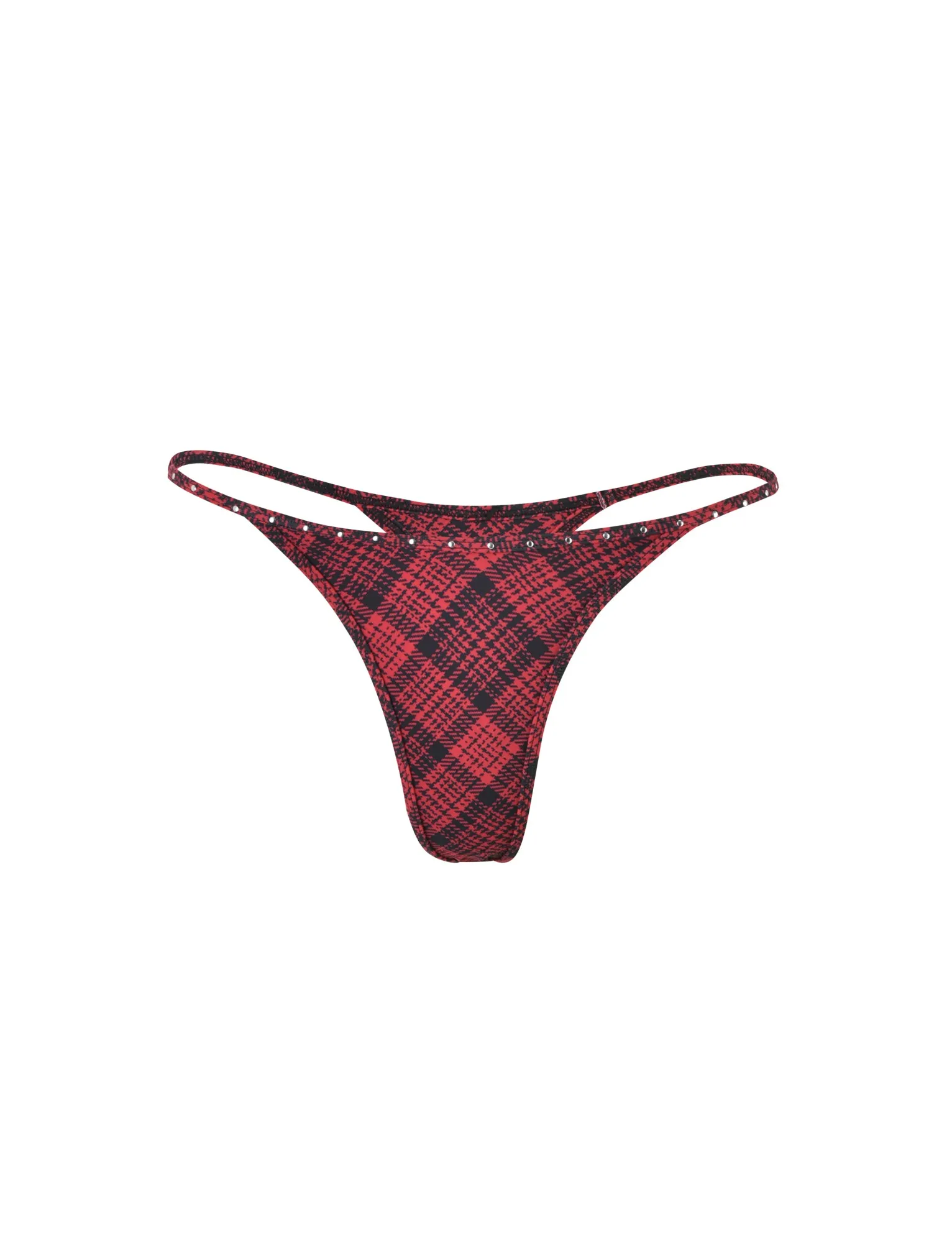 MARTINA BIKINI BOTTOM - RED PLAID