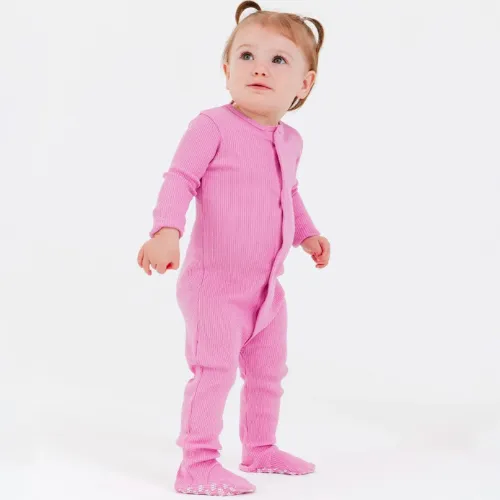 Mauve Organic Cotton Modal Magnetic Footie
