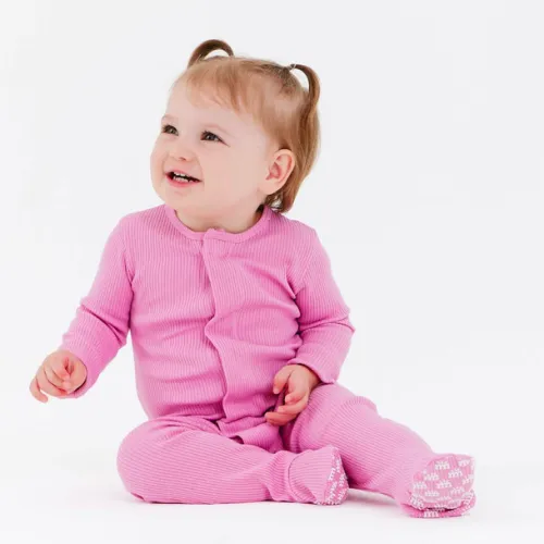 Mauve Organic Cotton Modal Magnetic Footie