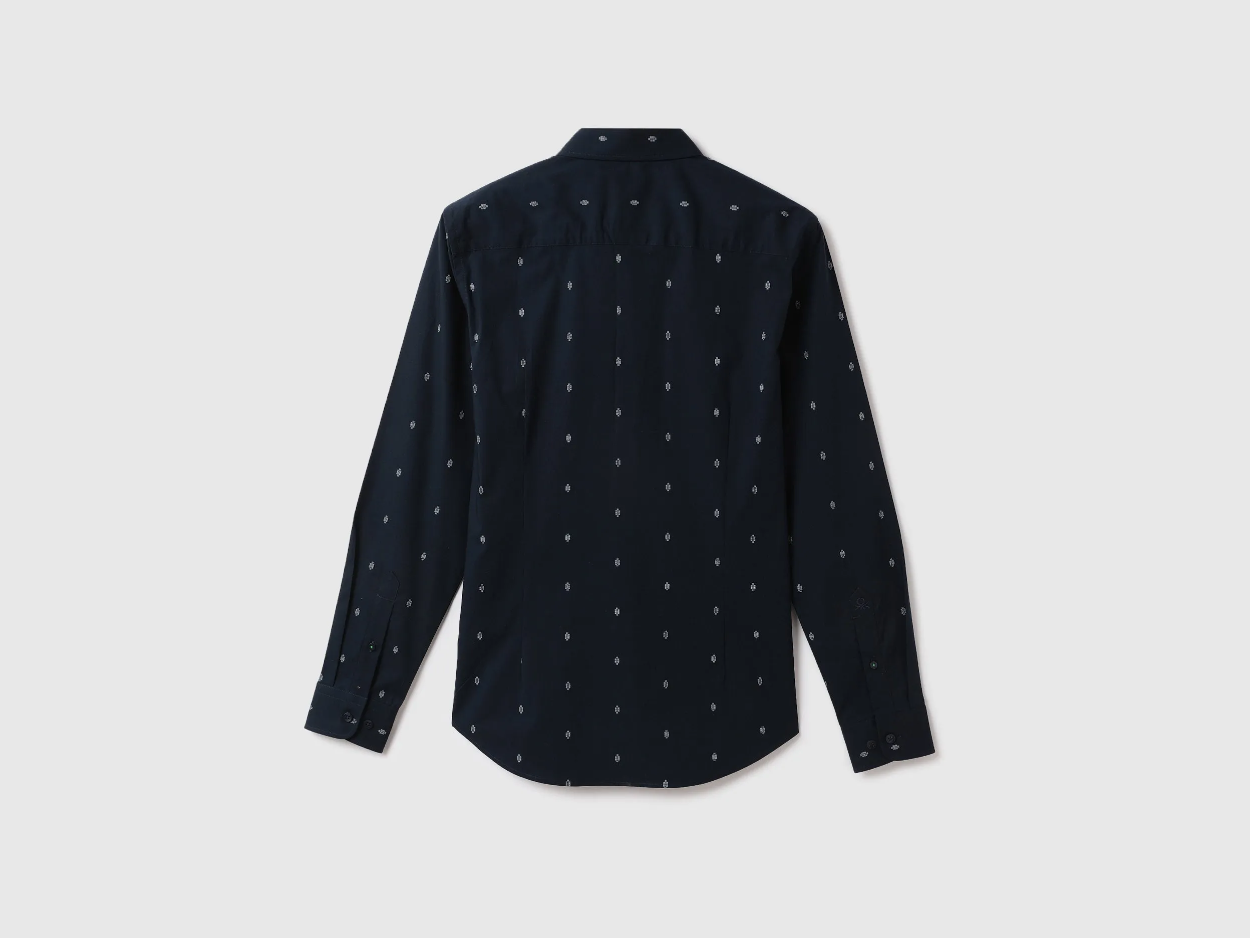 Men Printed Spread Collar Shirt