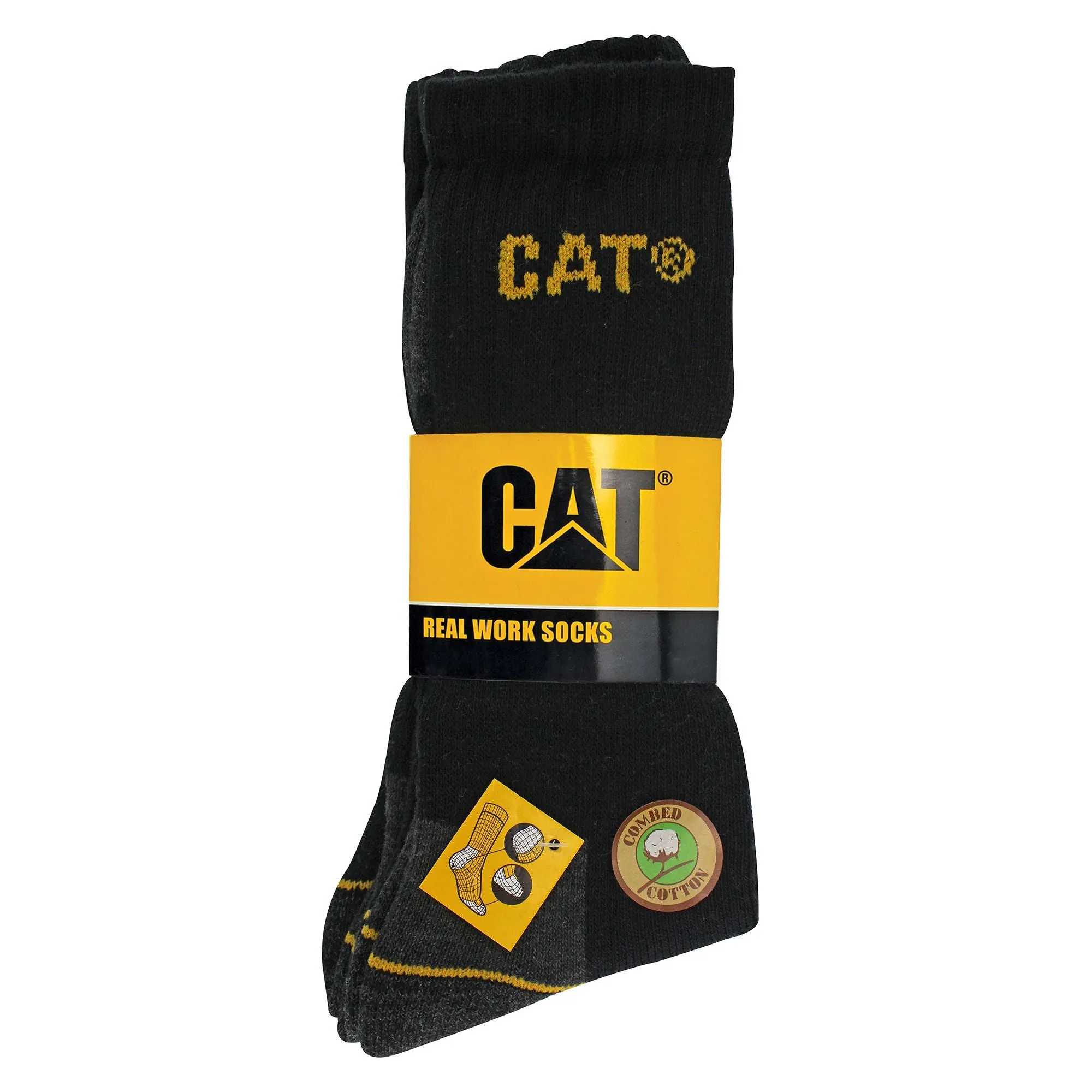 Mens 3 Pack Real Work Cotton Socks