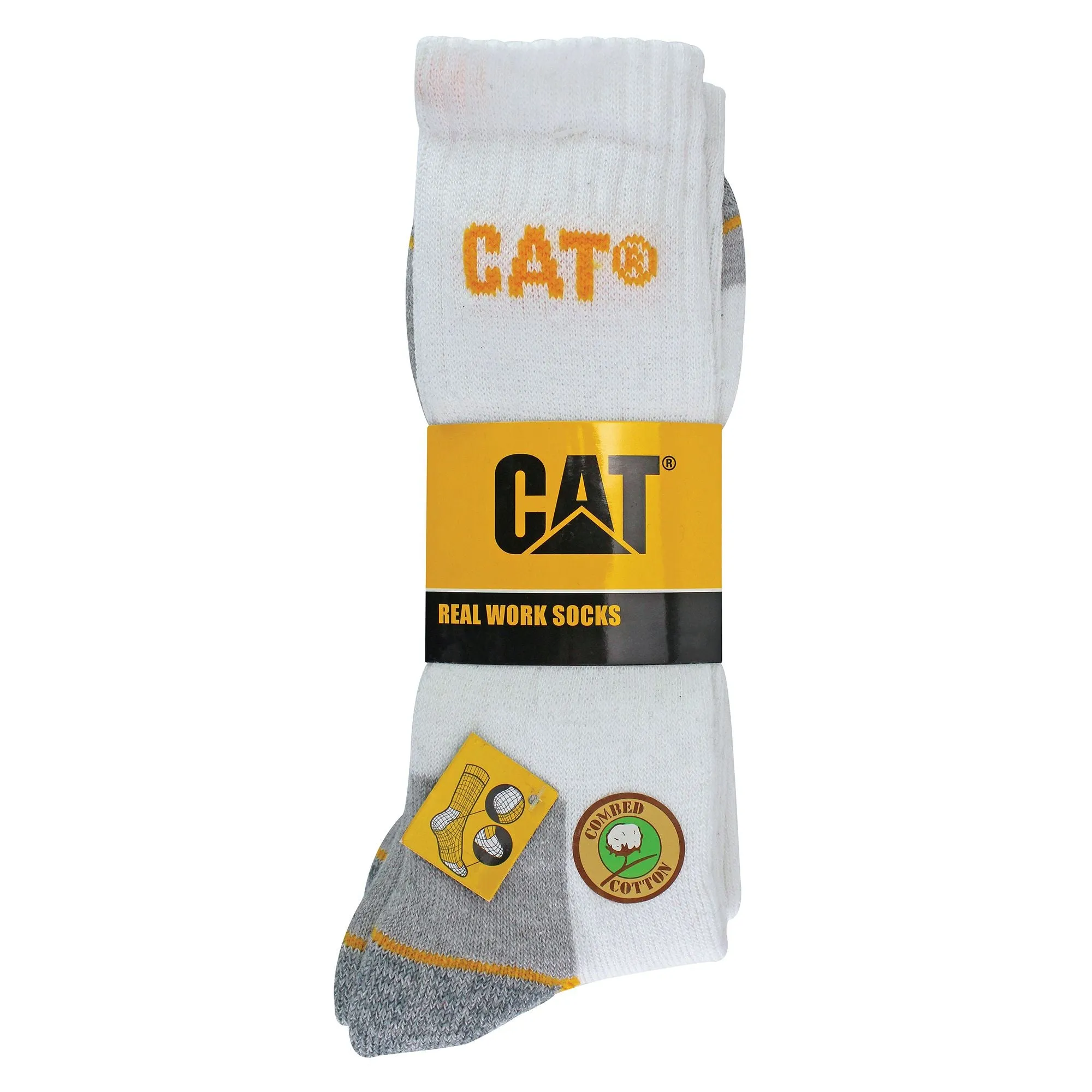 Mens 3 Pack Real Work Cotton Socks