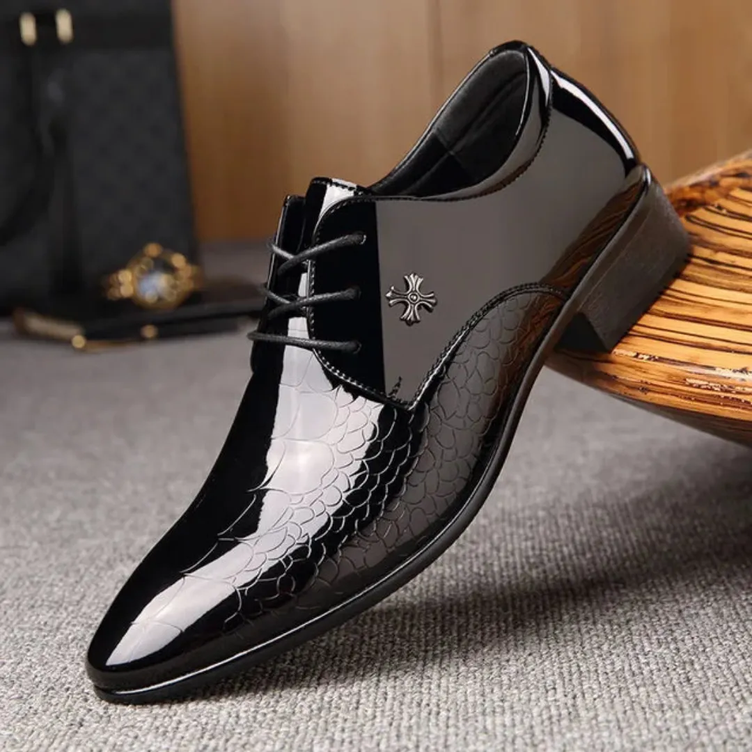 Men's Elegant Lace Up Work Shoes | Black