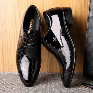 Men's Elegant Lace Up Work Shoes | Black