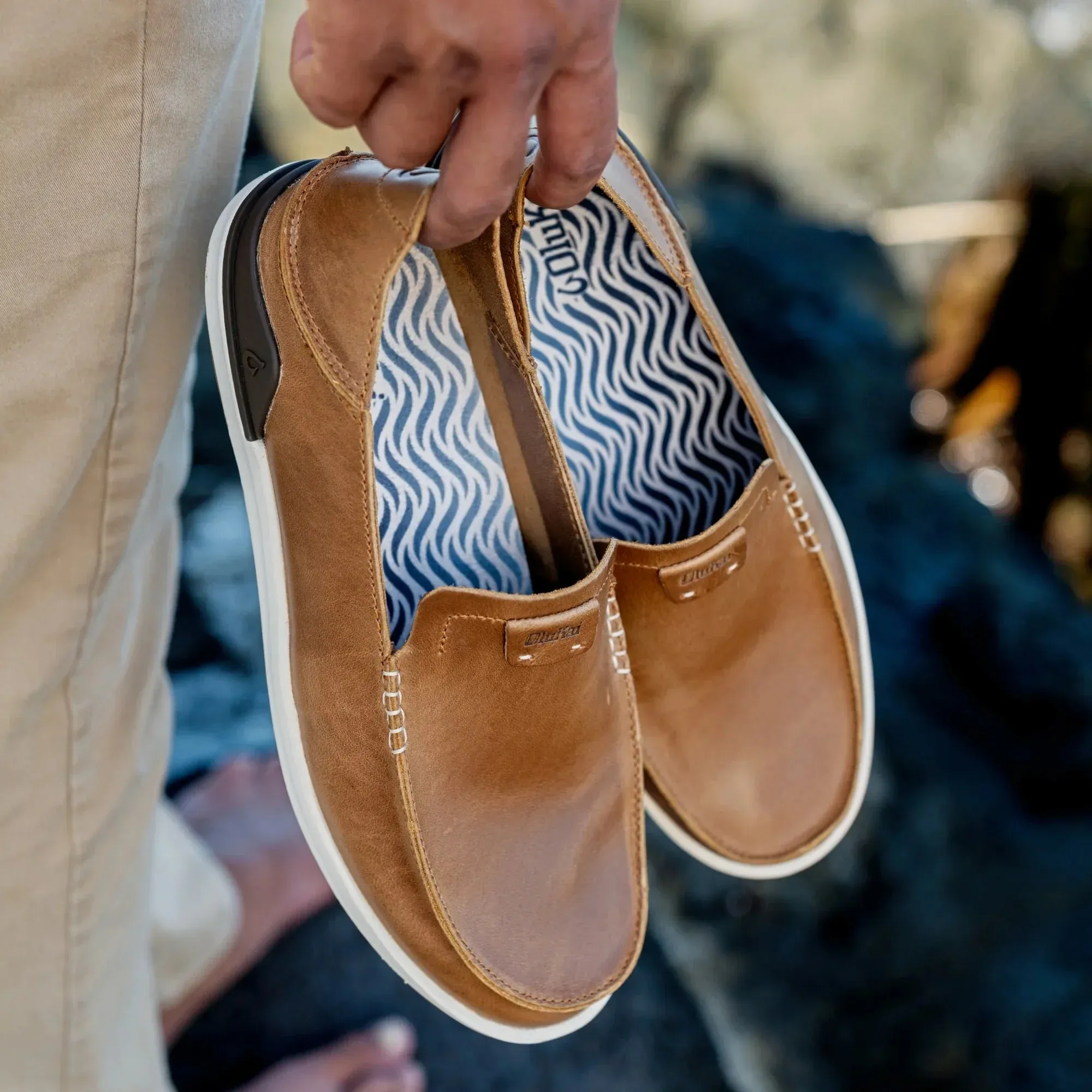 MEN'S OLUKAI KAKAHA SLIP ON | FOX / FOX