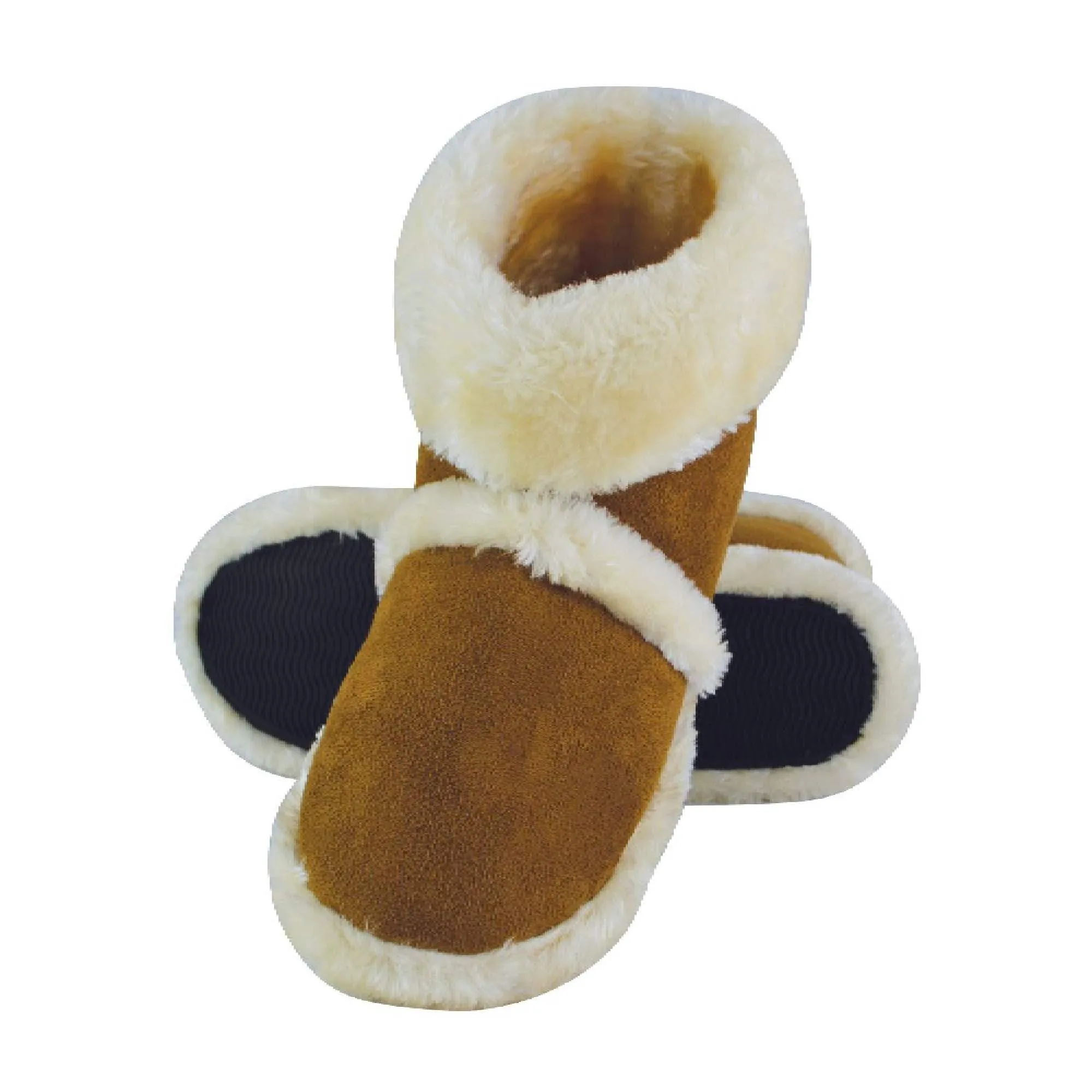 Mens Soft Plush Lined Memory Foam Slipper Booties (6 Sizes)