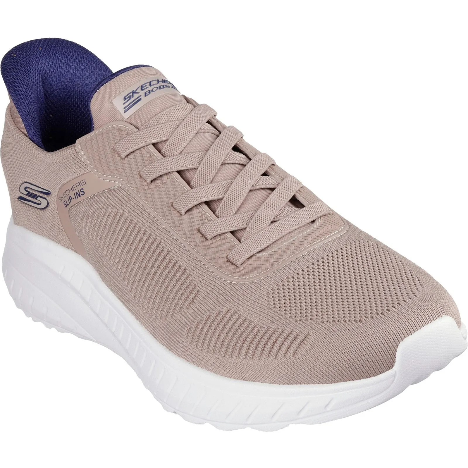Men's Wide Fit Skechers 118312 Slip-ins Bobs Sport Squad Chaos Solid Step Sneakers