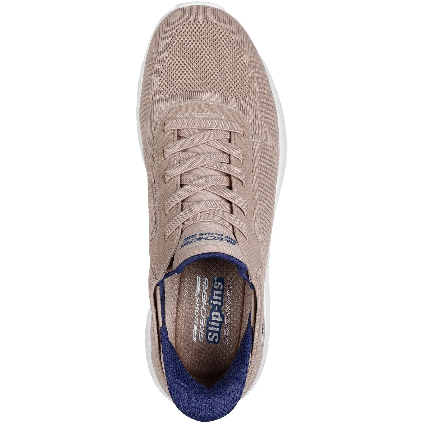 Men's Wide Fit Skechers 118312 Slip-ins Bobs Sport Squad Chaos Solid Step Sneakers