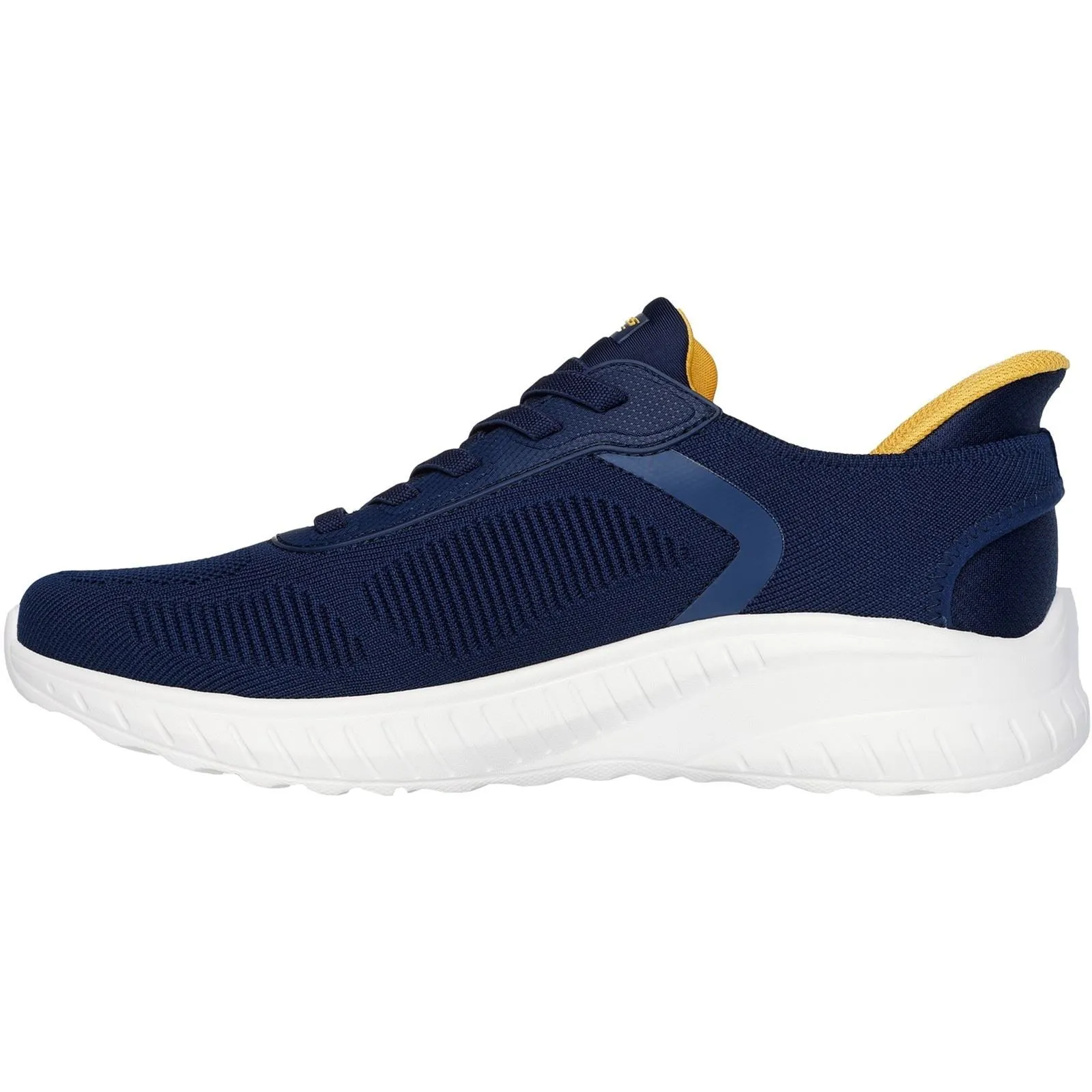 Men's Wide Fit Skechers 118312 Slip-ins Bobs Sport Squad Chaos Solid Step Sneakers