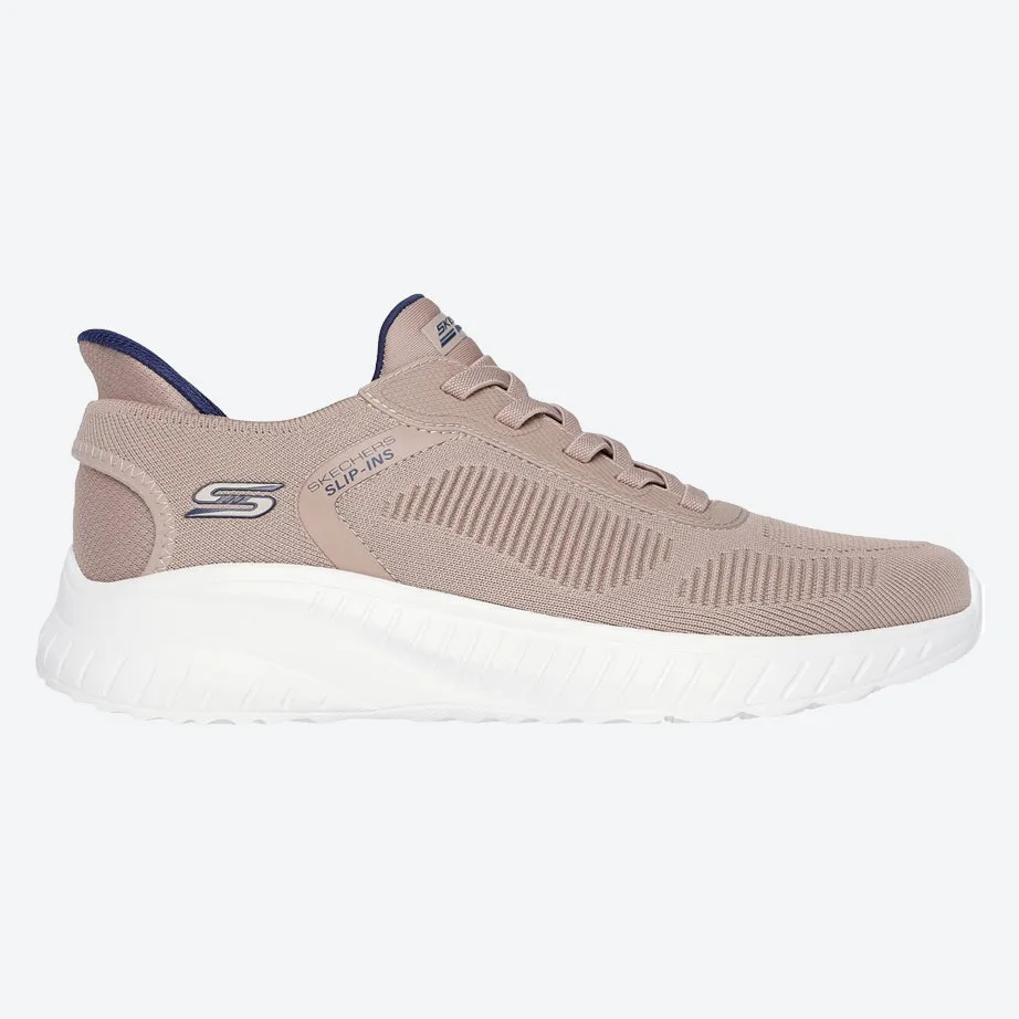 Men's Wide Fit Skechers 118312 Slip-ins Bobs Sport Squad Chaos Solid Step Sneakers