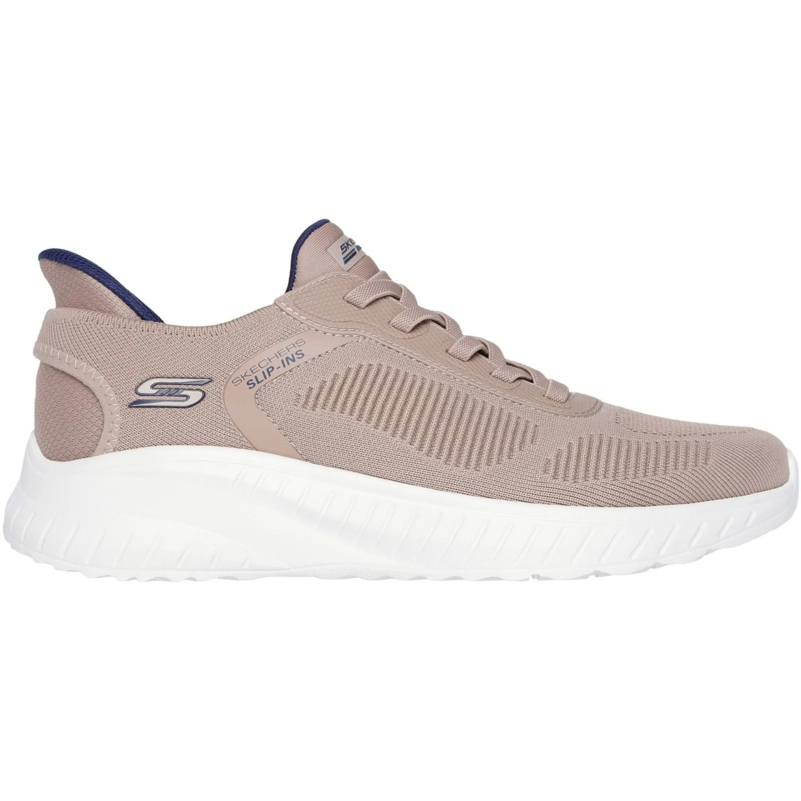 Men's Wide Fit Skechers 118312 Slip-ins Bobs Sport Squad Chaos Solid Step Sneakers