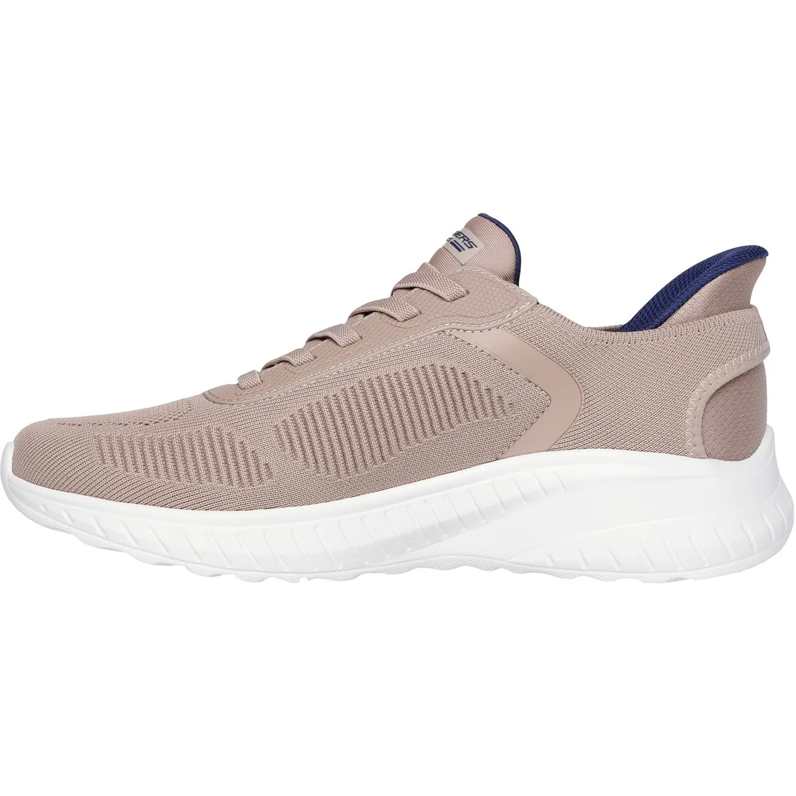 Men's Wide Fit Skechers 118312 Slip-ins Bobs Sport Squad Chaos Solid Step Sneakers