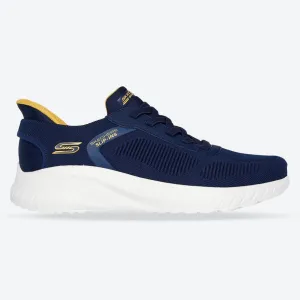 Men's Wide Fit Skechers 118312 Slip-ins Bobs Sport Squad Chaos Solid Step Sneakers