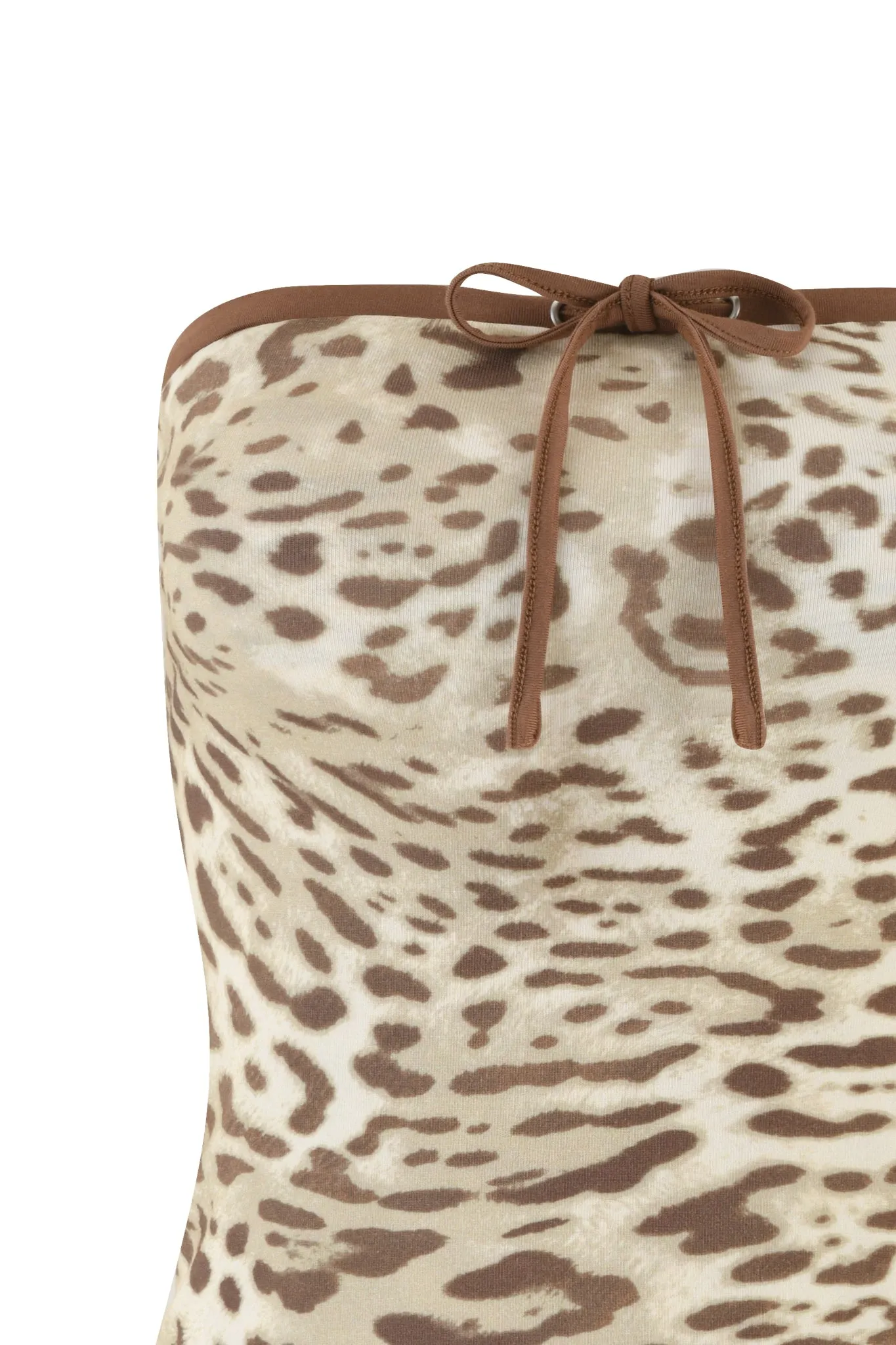 MICHELLE BOOB TUBE - NEUTRAL : LEOPARD LIMBO