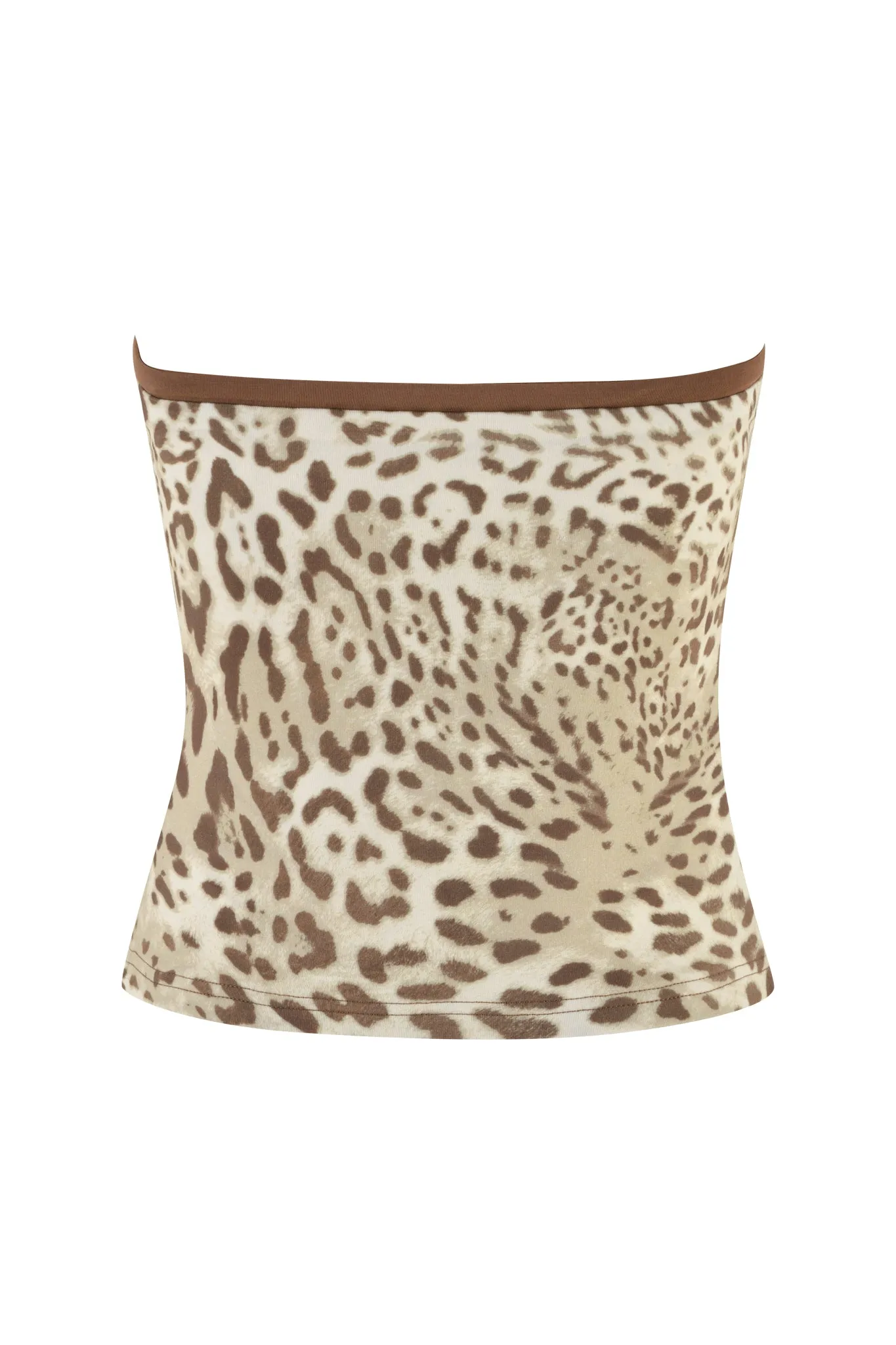 MICHELLE BOOB TUBE - NEUTRAL : LEOPARD LIMBO