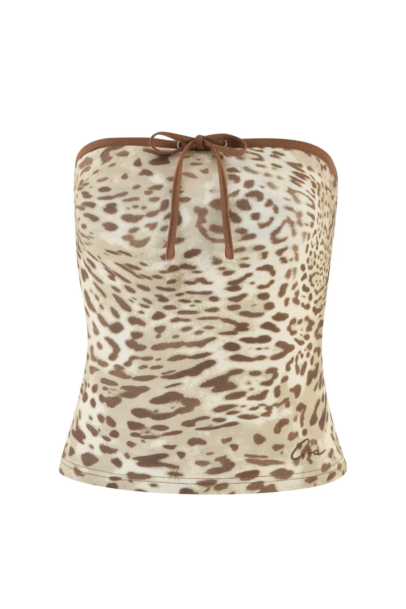 MICHELLE BOOB TUBE - NEUTRAL : LEOPARD LIMBO
